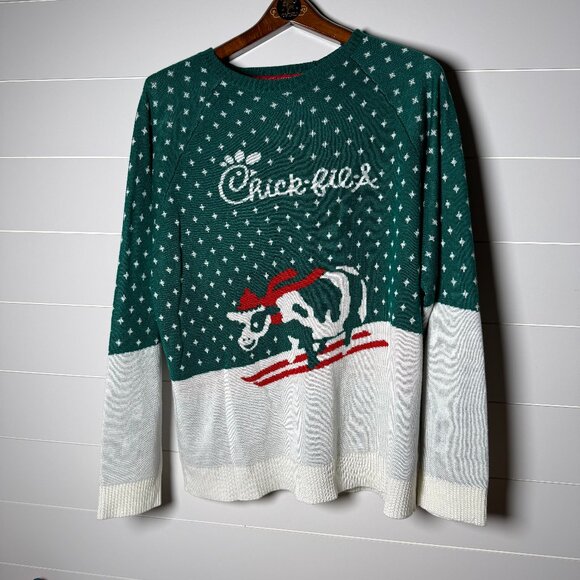 Chick-fil-a Christmas Sweater "Merry Chikin 2 all" - Picture 1 of 8